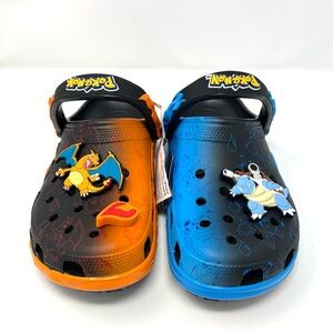 Pokemon Charizard and Blastoise Loafers - Orange and Blue Mens 9/women’s 12
